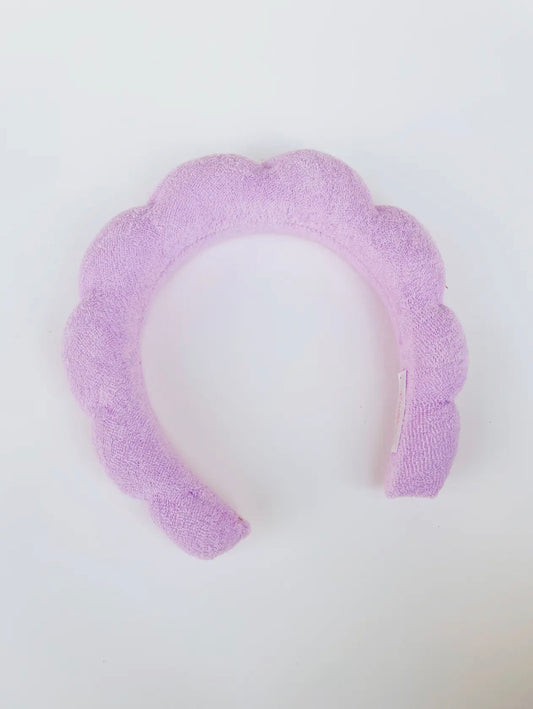 Cloud Puff Terrycloth Spa Headband - Lilac