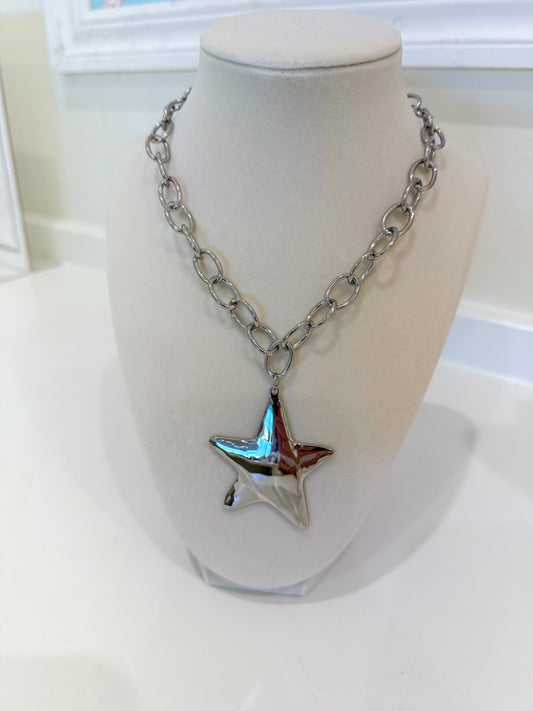 Star Necklace-Silver