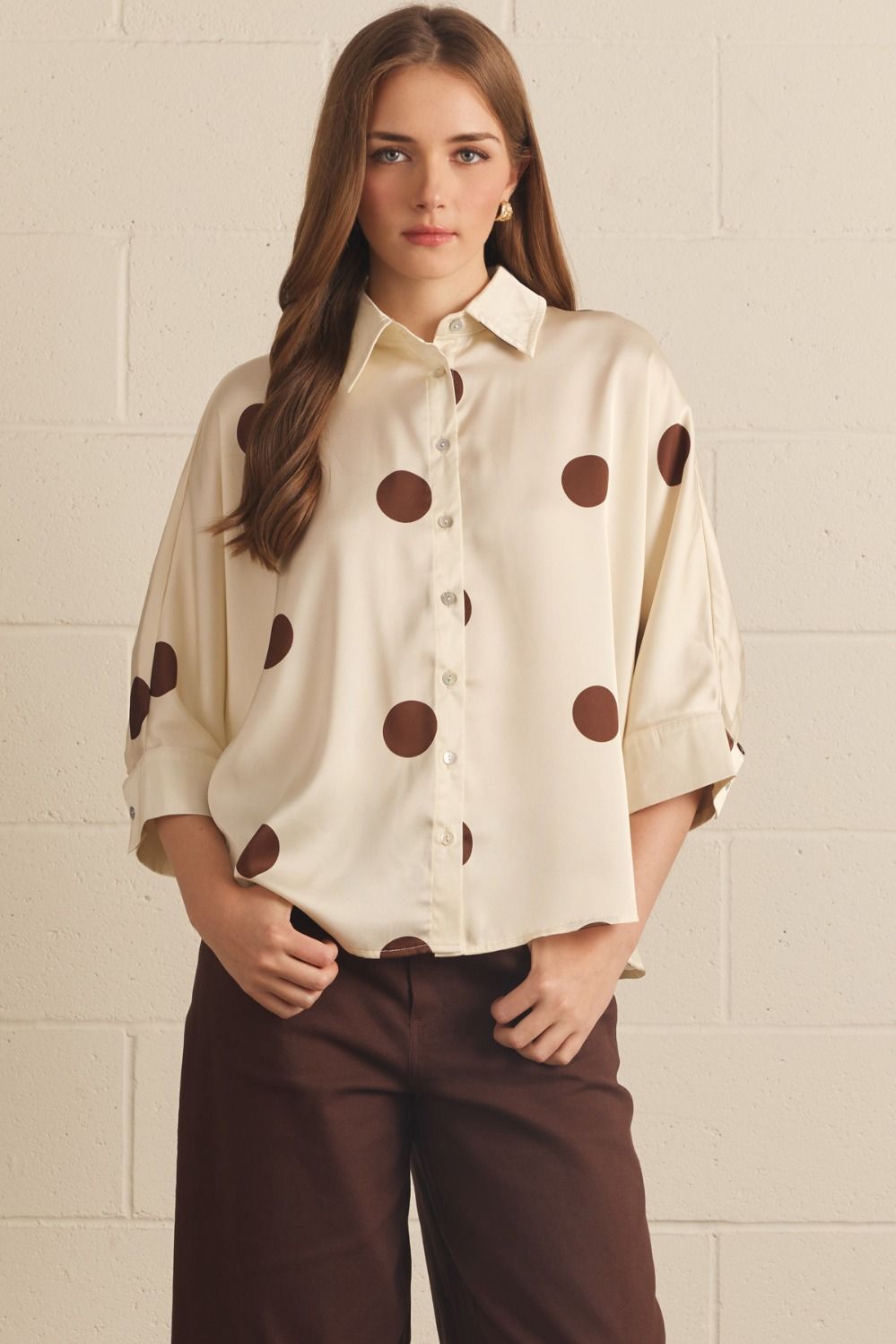 Polka Dot Collard Top