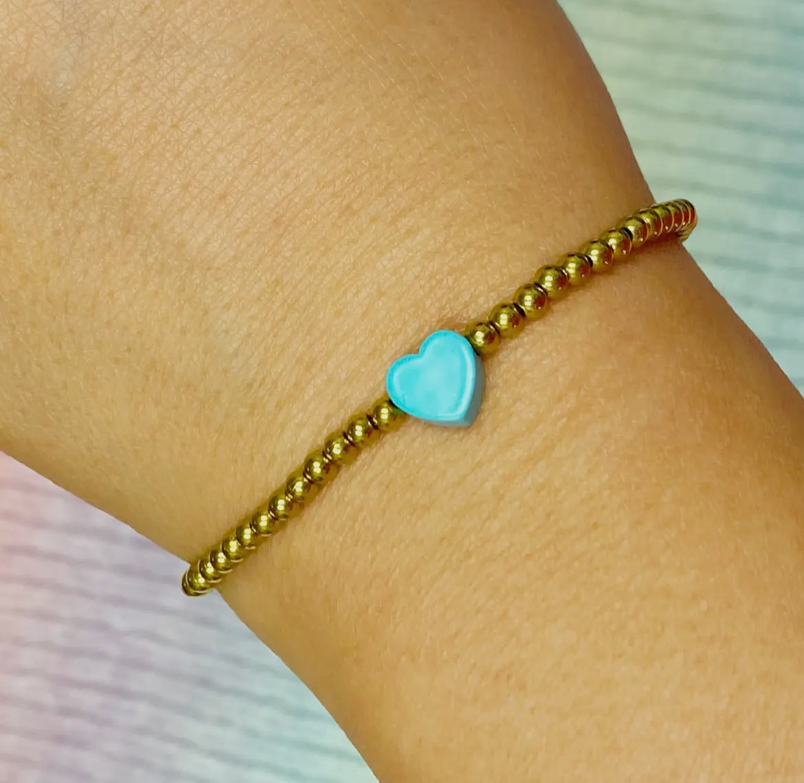 So Very Loved Heart Bracelet-Blue