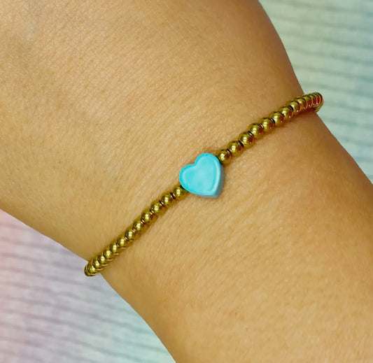 So Very Loved Heart Bracelet-Blue