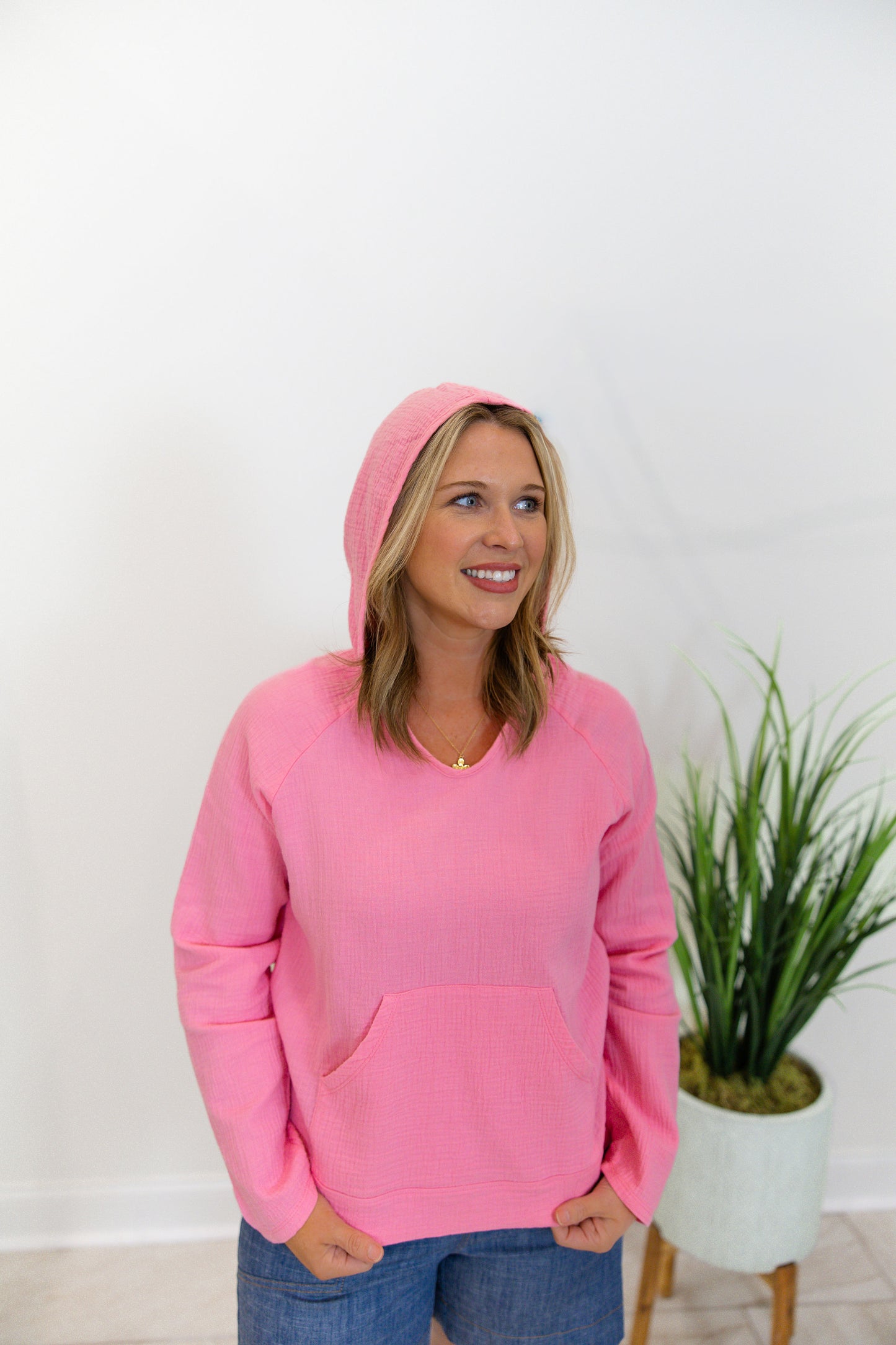Cotton Hoodie with Kangaroo Pocket