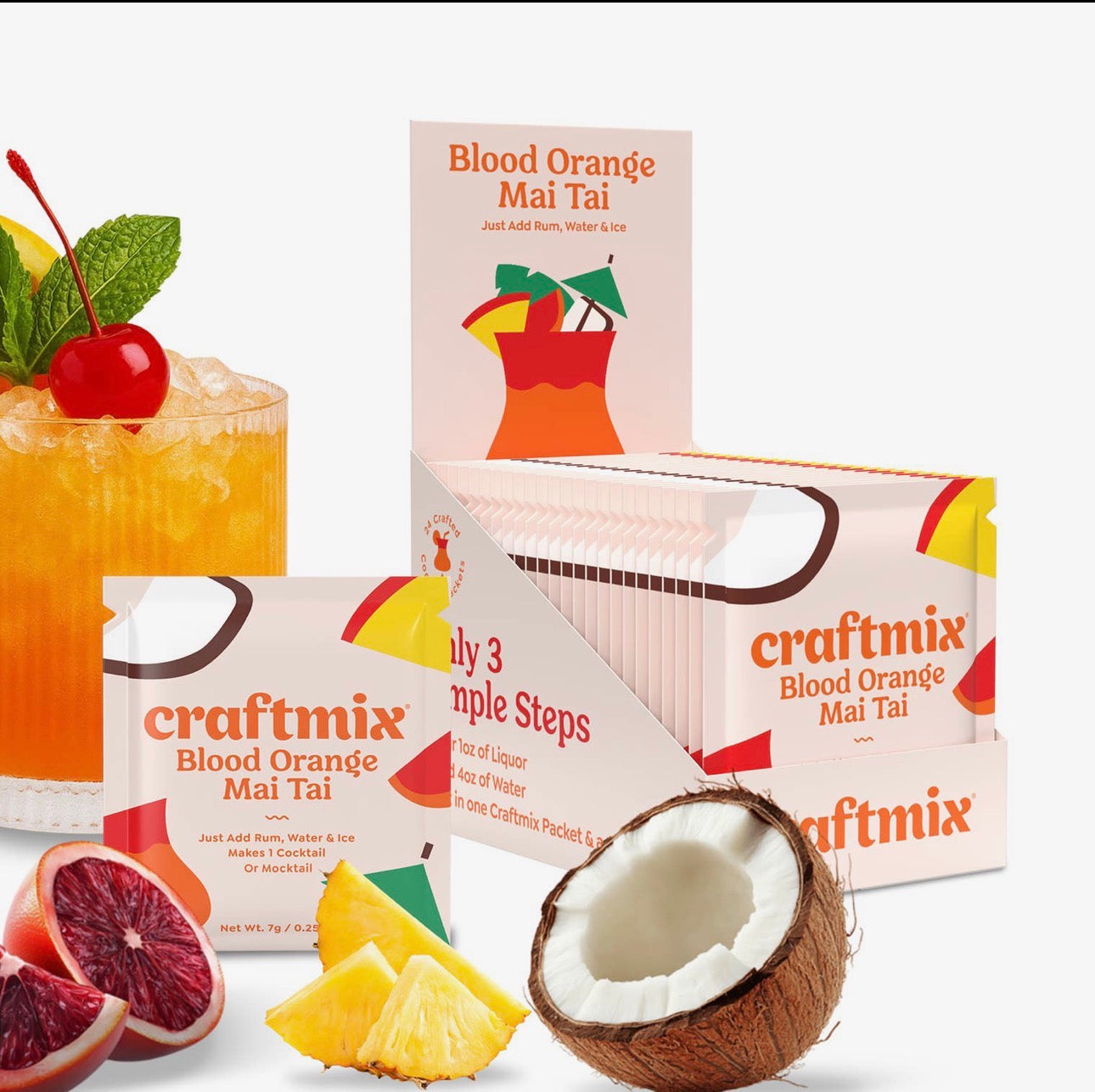 Blood Orange Mai Tai Cocktail/Mocktail