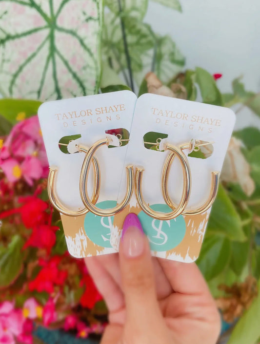 Marissa Gold Filled Oval Hoops