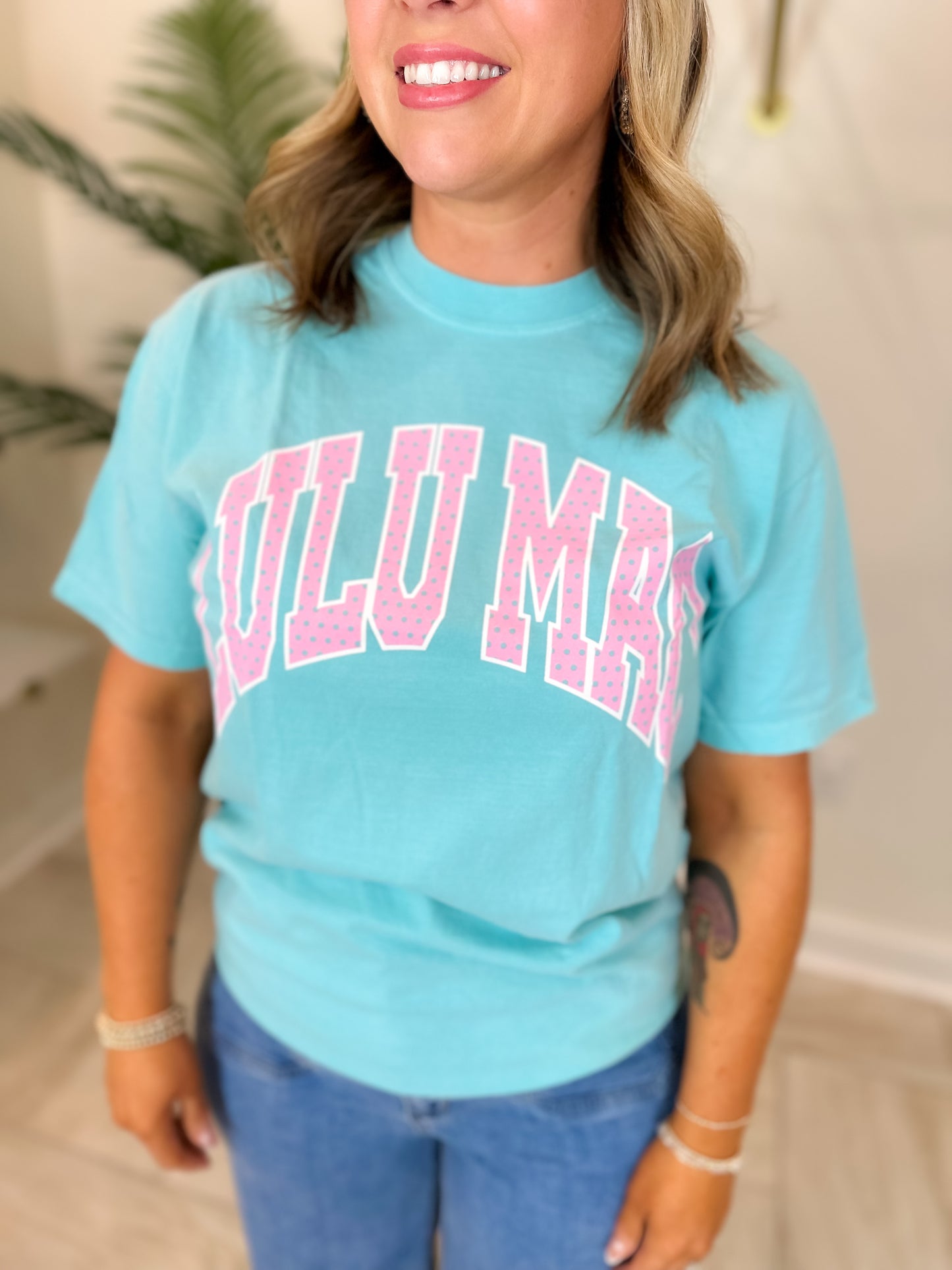 Lulu Mac Polka Dot Mint T-shirt