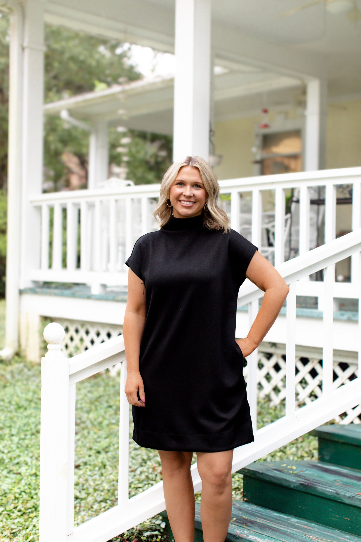 Black Mock Neck Dress