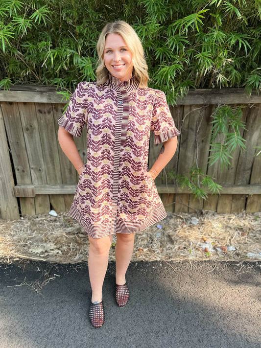 Button Up Floral Dress
