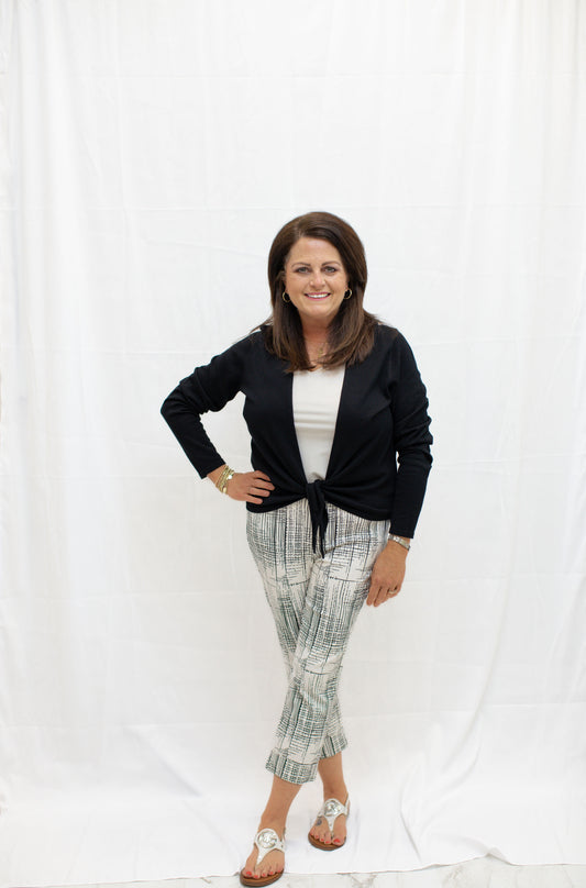 Pull On Cropped Cuffed Pants