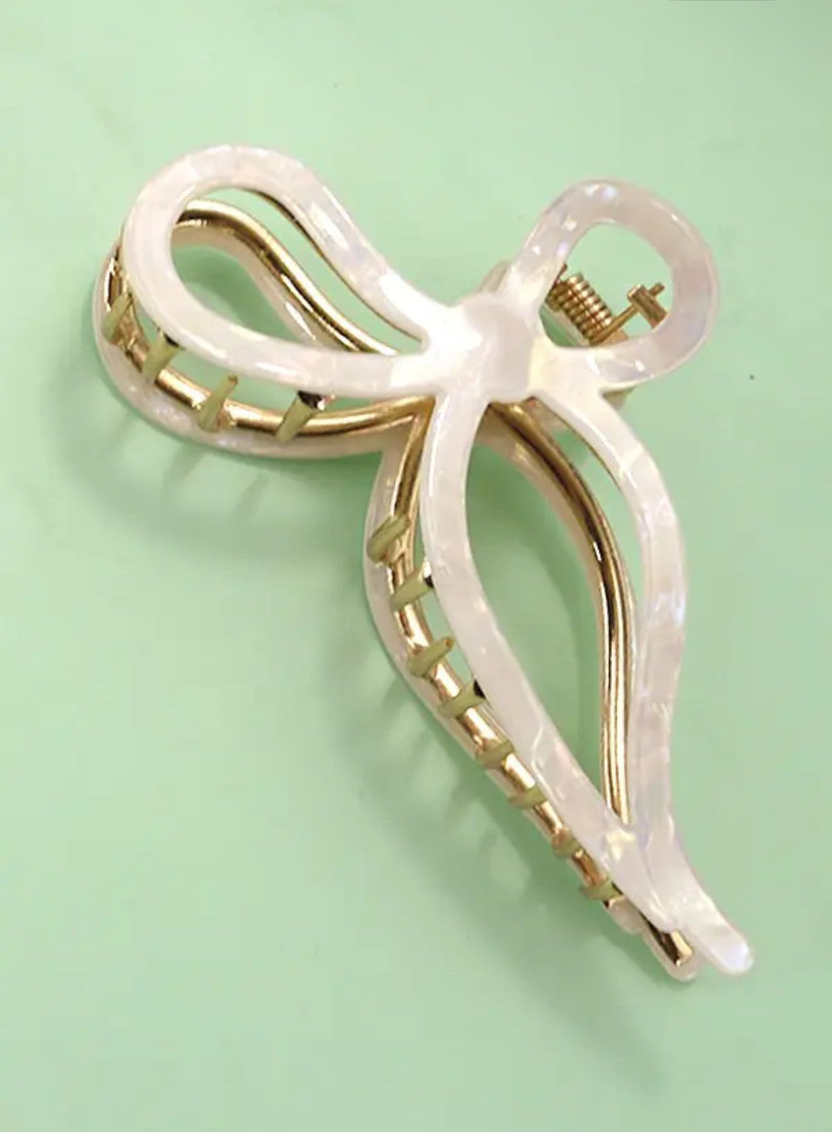 Bow Hair Clip - Ivory