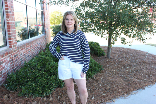 Front Patch Pocket Short-White
