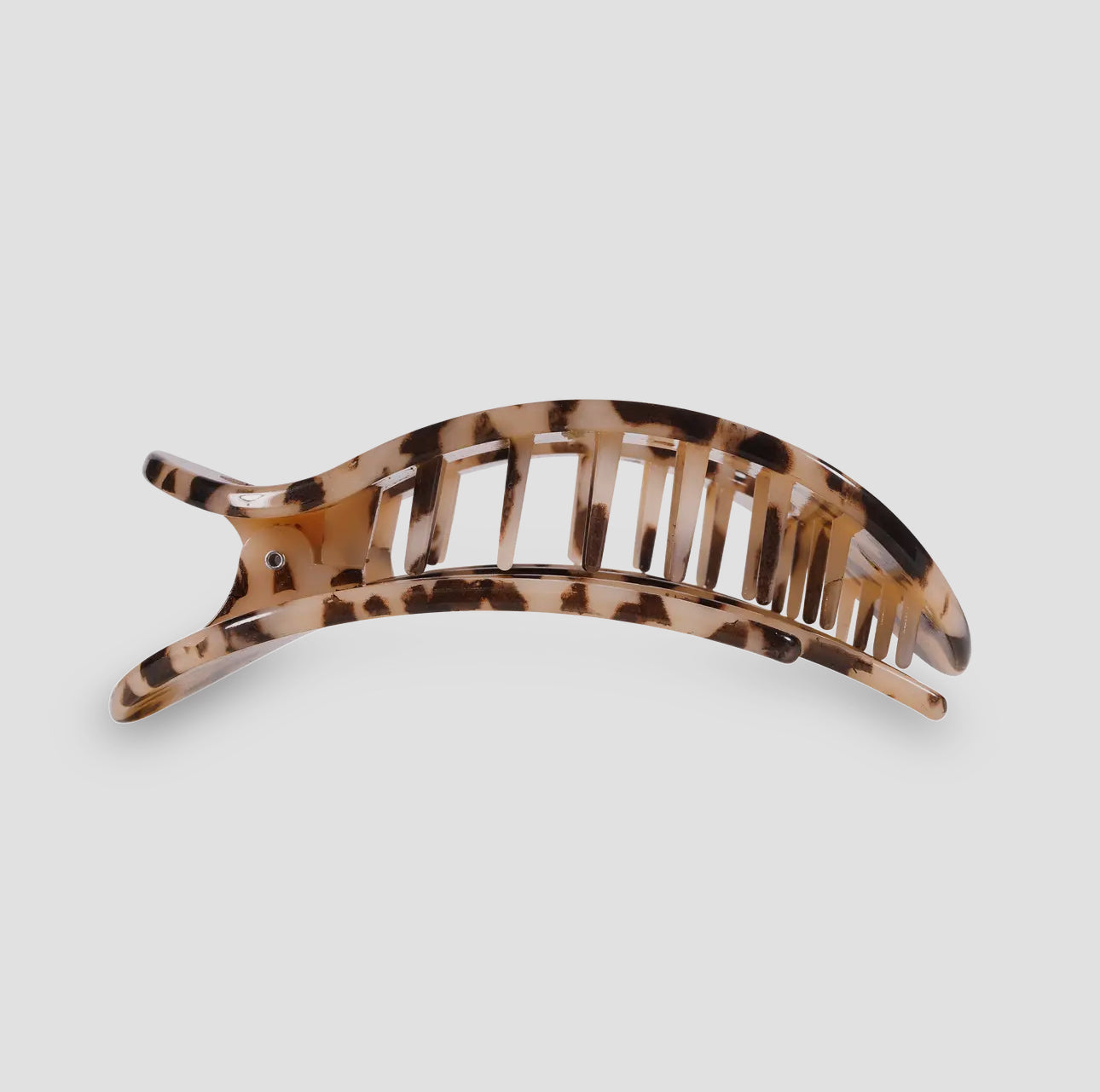 Round Flat Hair Clip Large Blonde Tortoise