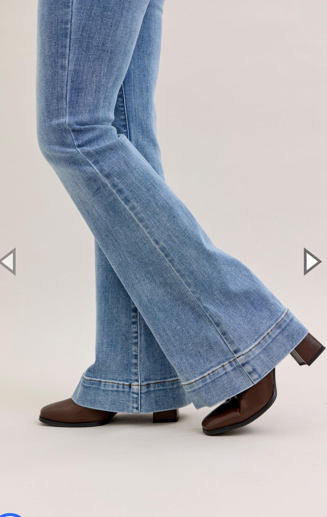 Mid Rise Flare Medium Blue Jeans-Judy Blue