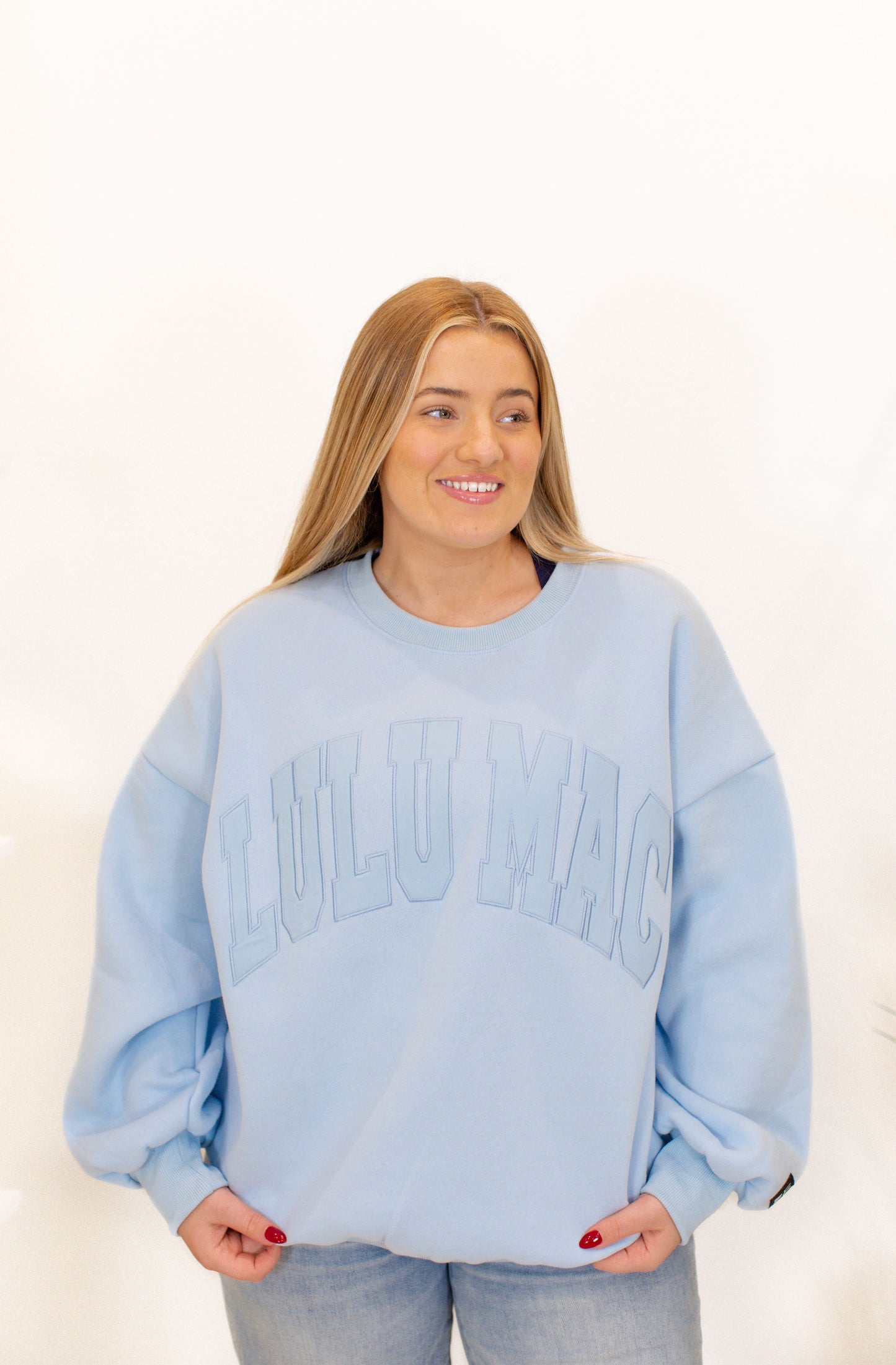Lulu Mac -Light Blue Mono Sweatshirt