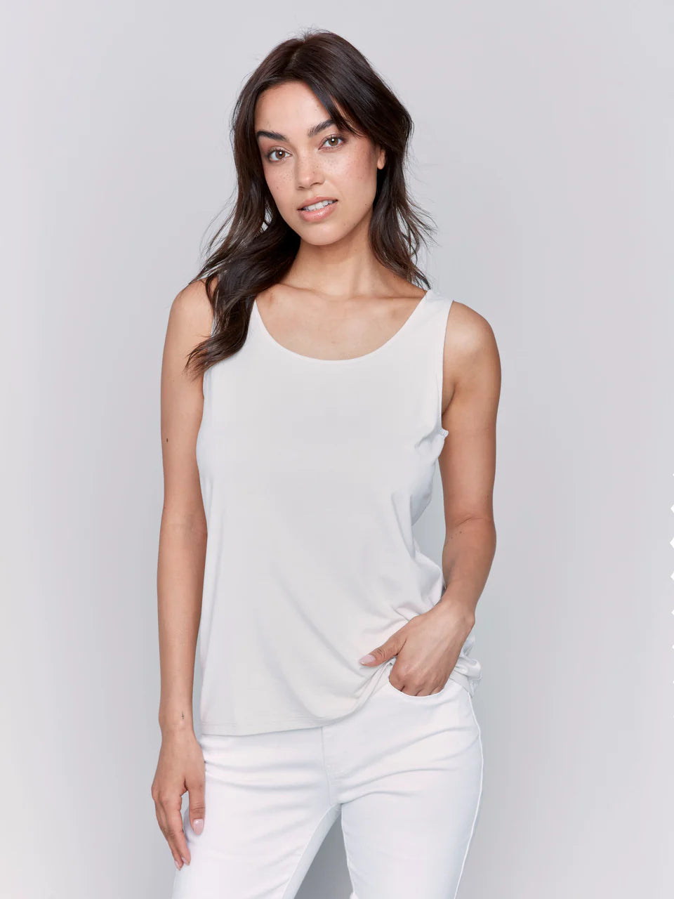 Reversible Bamboo Cami-Greige