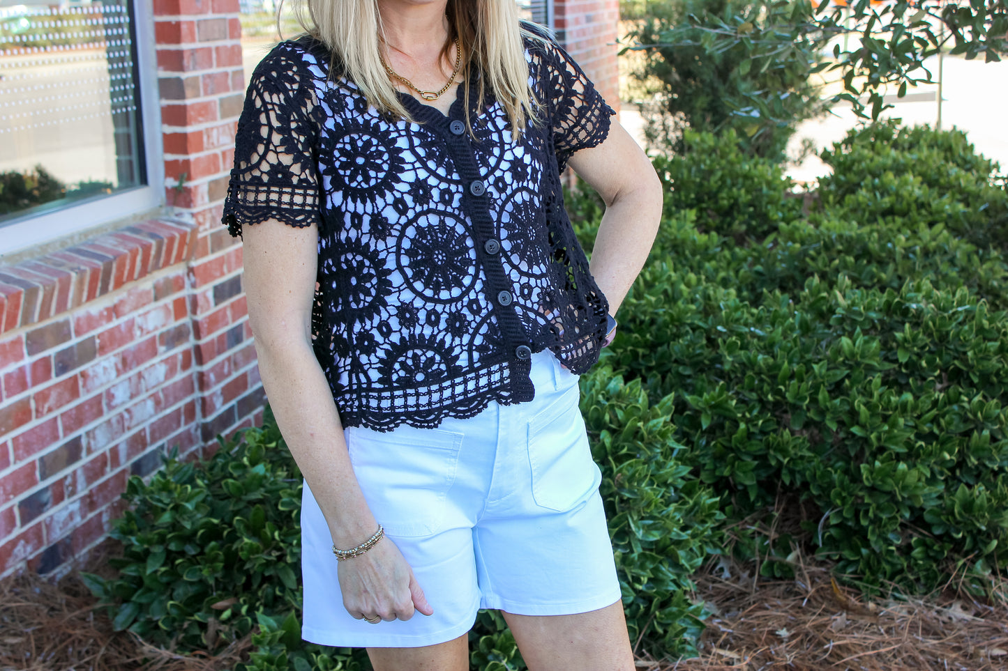 Front Patch Pocket Short-White