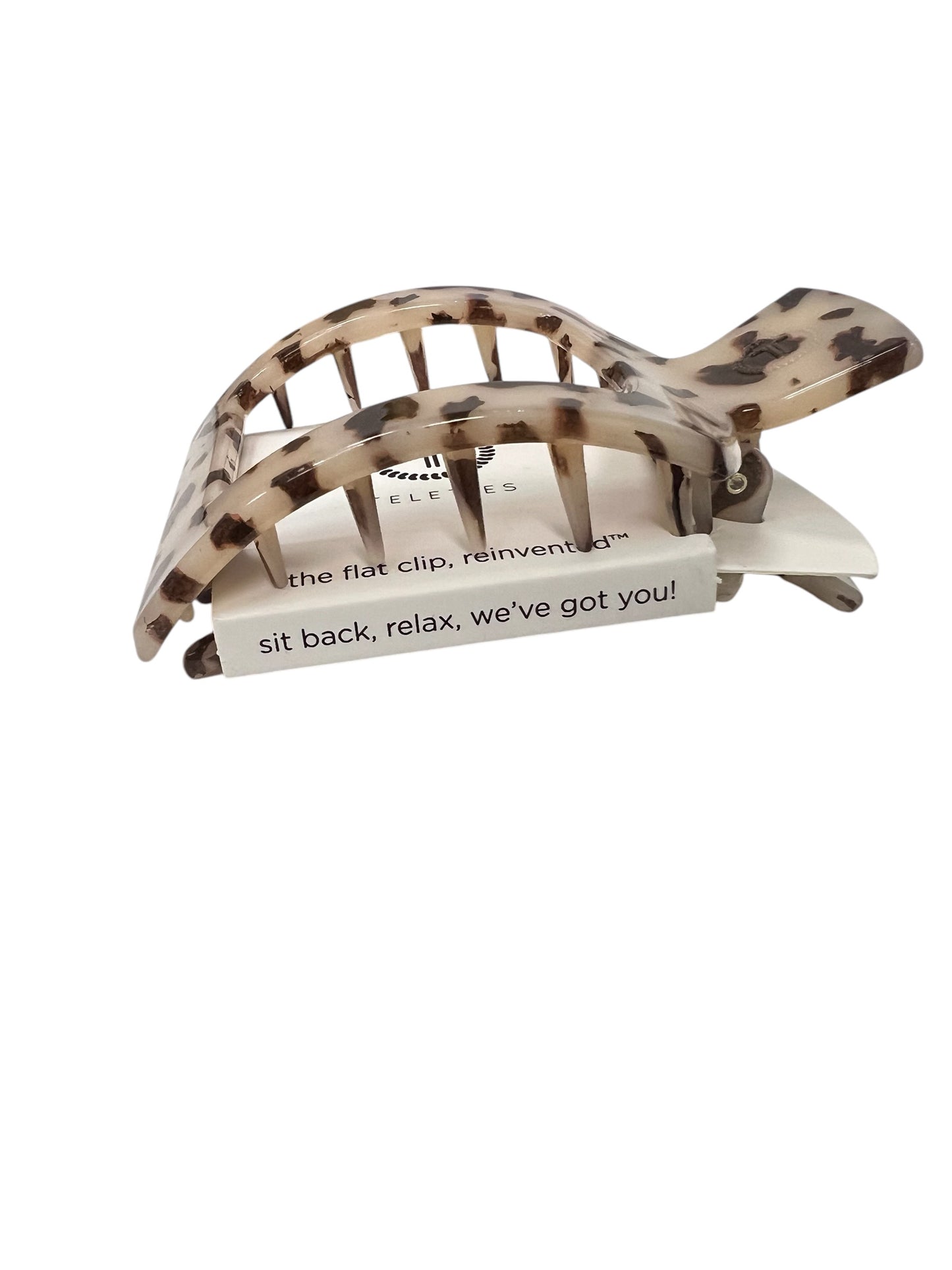 Blonde Tortoise Medium Flat Square Clip