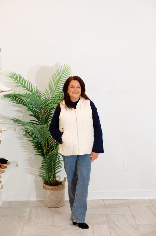 Short Stars Quilted Puffer Vest