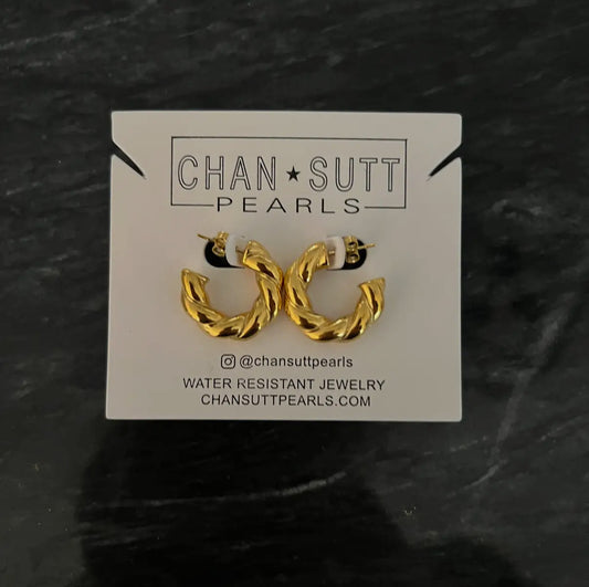 Small Twist Hoop Earrings