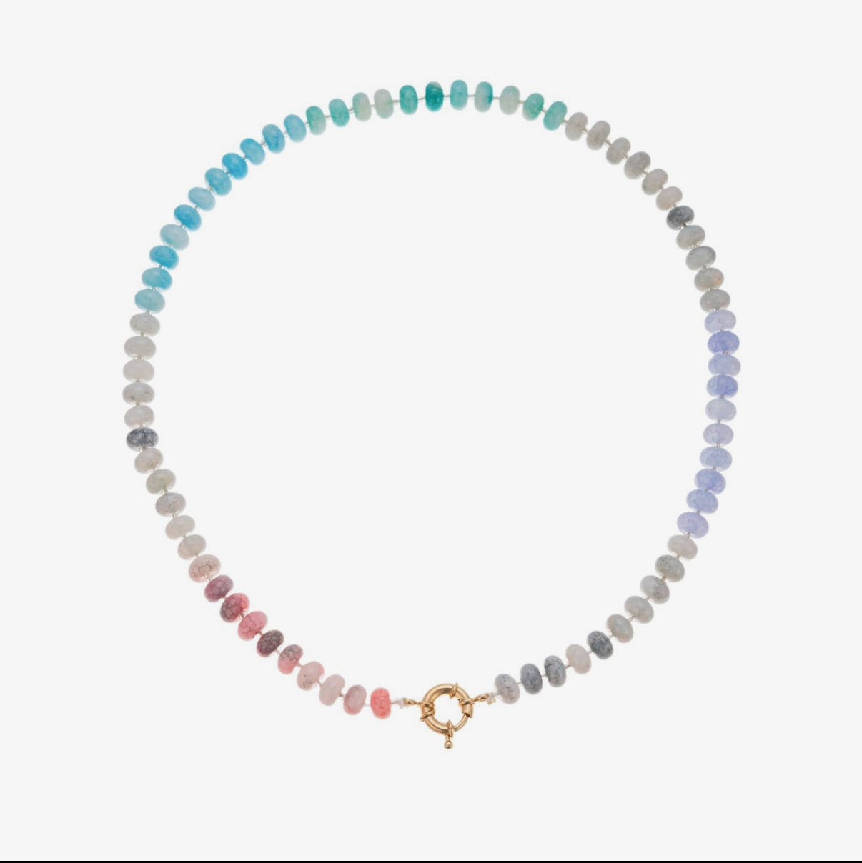 Natural Stone Semi-Precious Glass Necklace