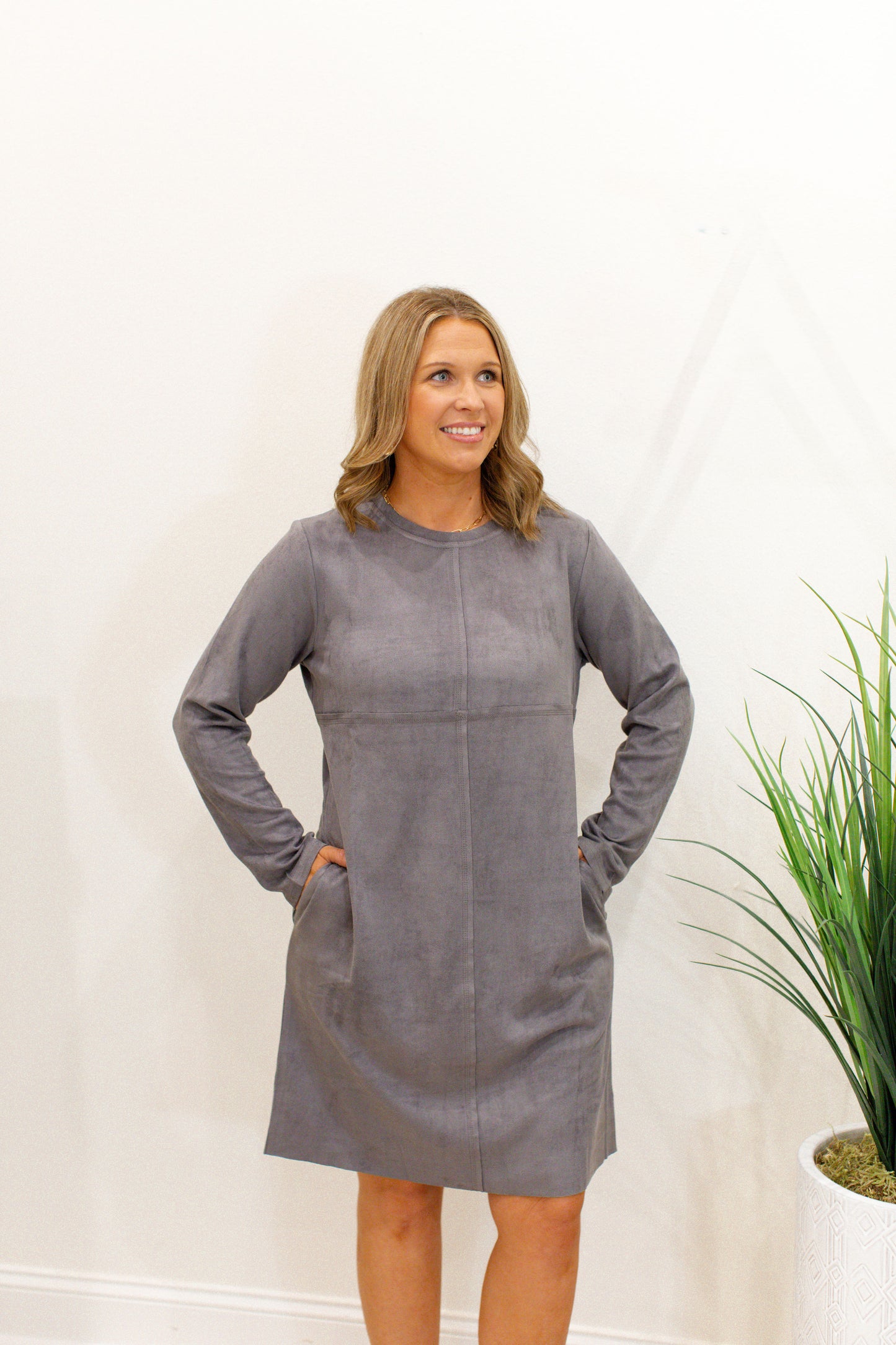 Charcoal Round Neck With Pockets