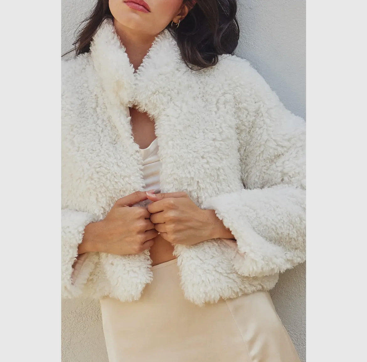 Soft Teddy Cropped Jacket