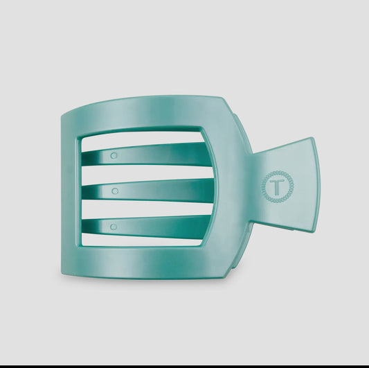 Square Flat Hair Clip Large Totally Turquoise