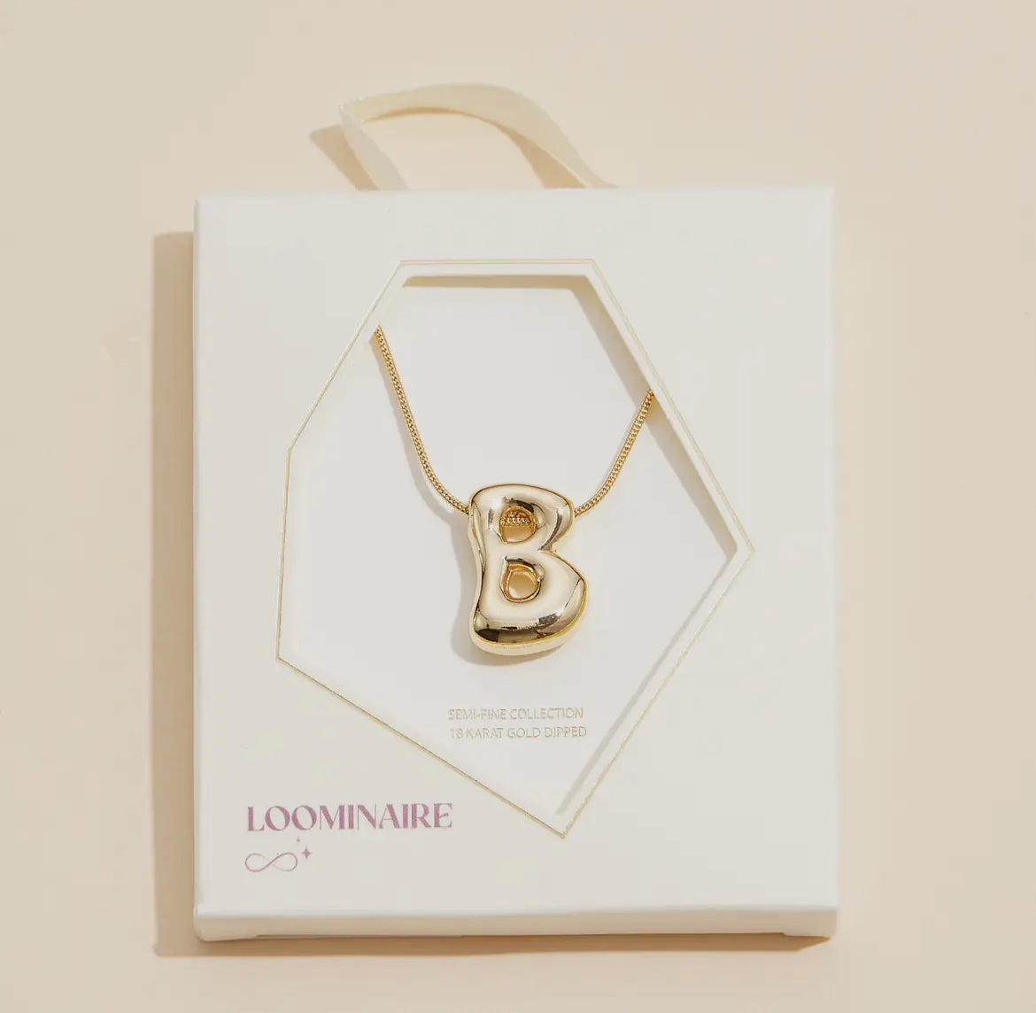 Bubble Monogram Initial Necklaces