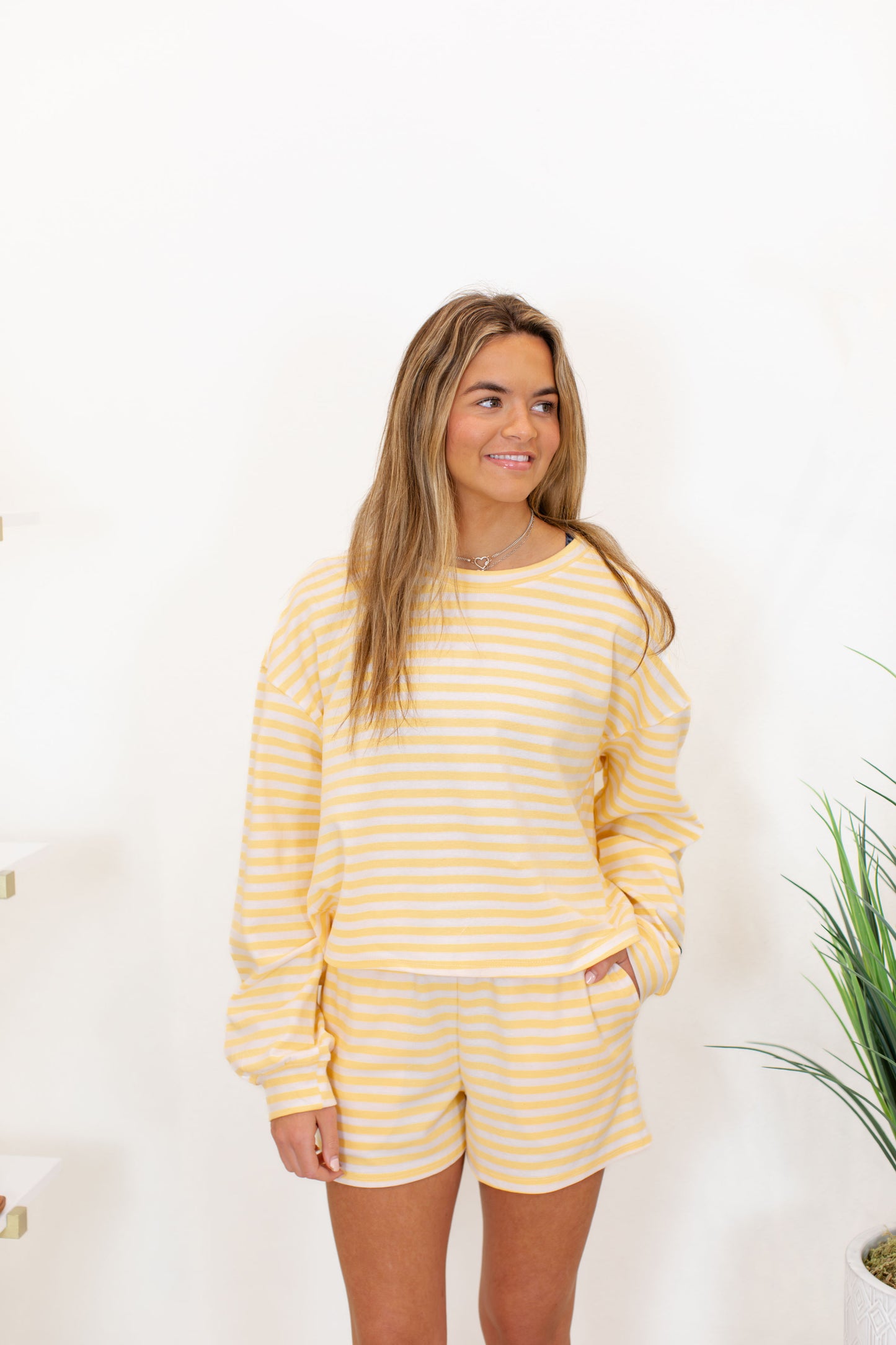Lulu Mac Yellow Stripe Longsleeve Top