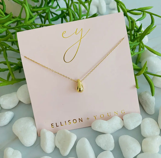Mini Teardrop Pendant Necklace-Gold