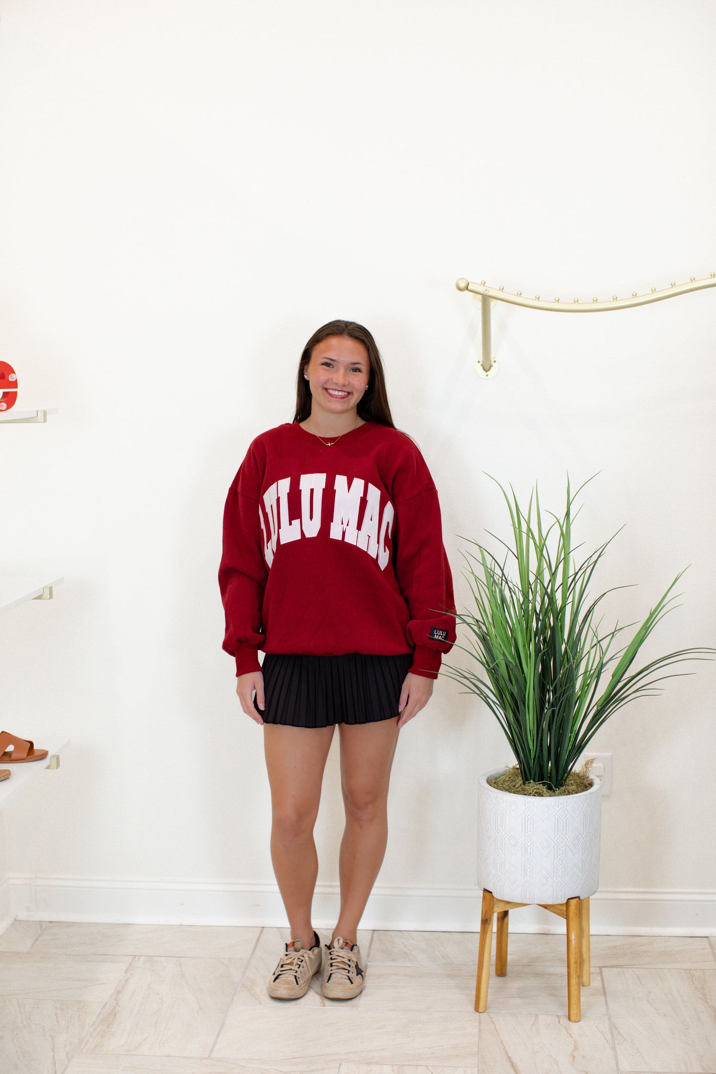Lulu Mac Maroon/White Sweatshirt