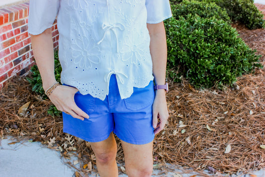 Front Patch Pocket Short-Coastal Blue