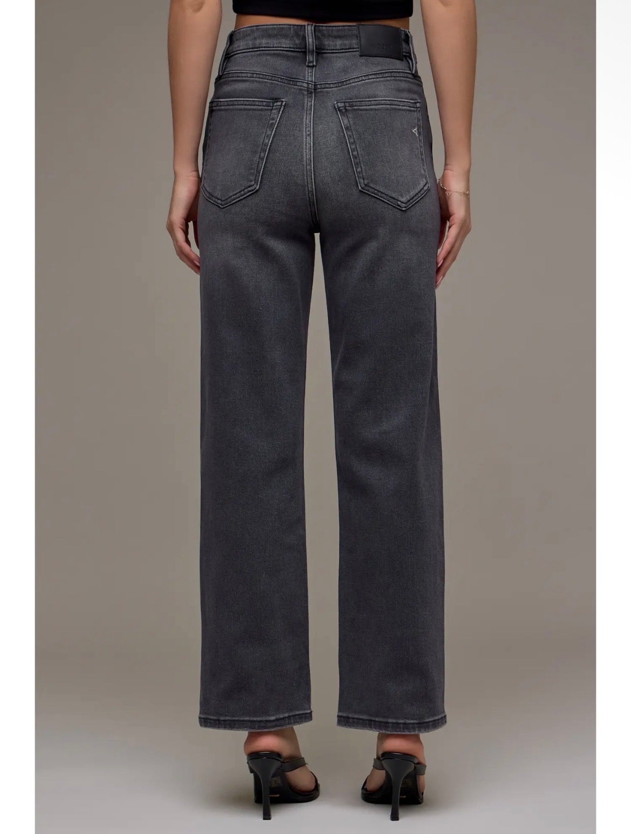 Charcoal Wash Wide Straight Jean