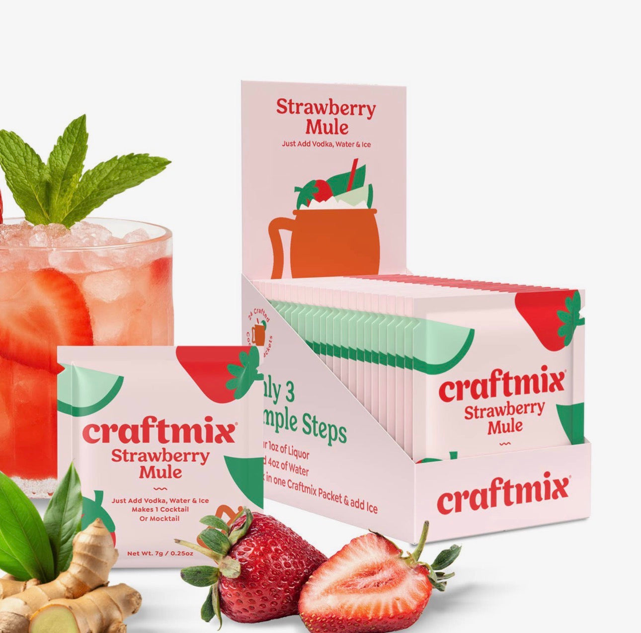 Strawberry Mule Cocktail/Mocktail Mixer