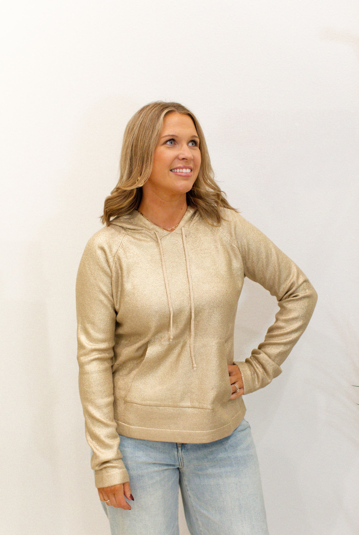 Raglan Sleeve Hoodie Sweater w/ Kangaroo Pocket