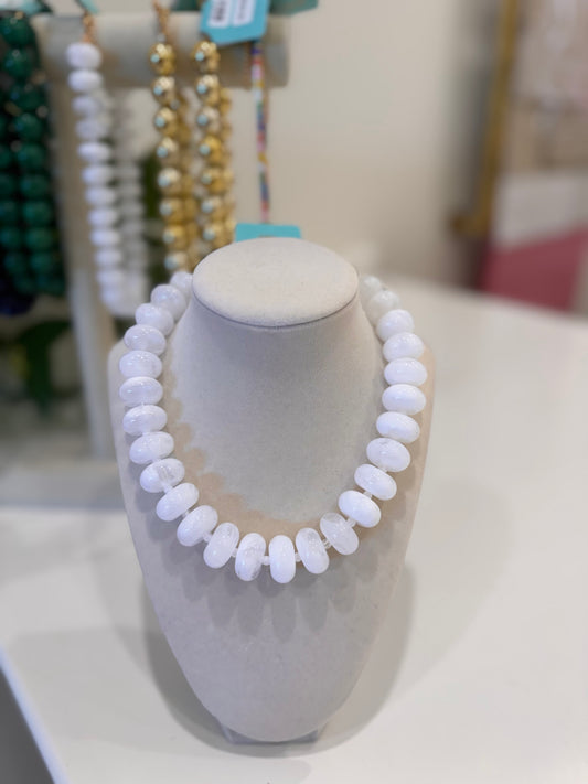 Scarlett Beaded Necklace - White