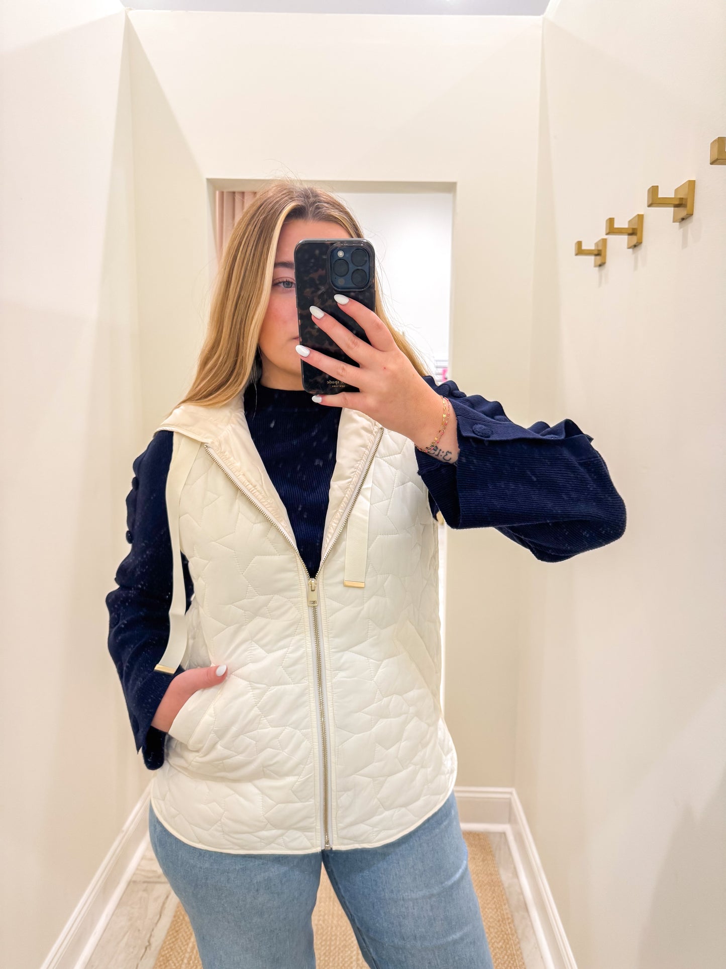 Short Stars Quilted Puffer Vest