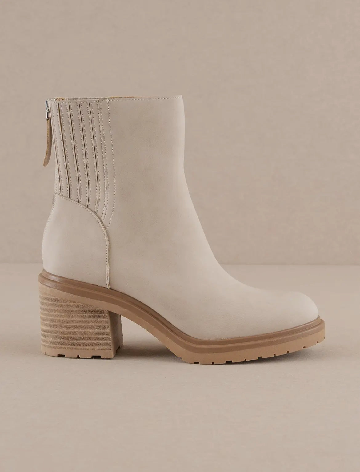 The Megan Light Grey Lug Chelsea Bootie