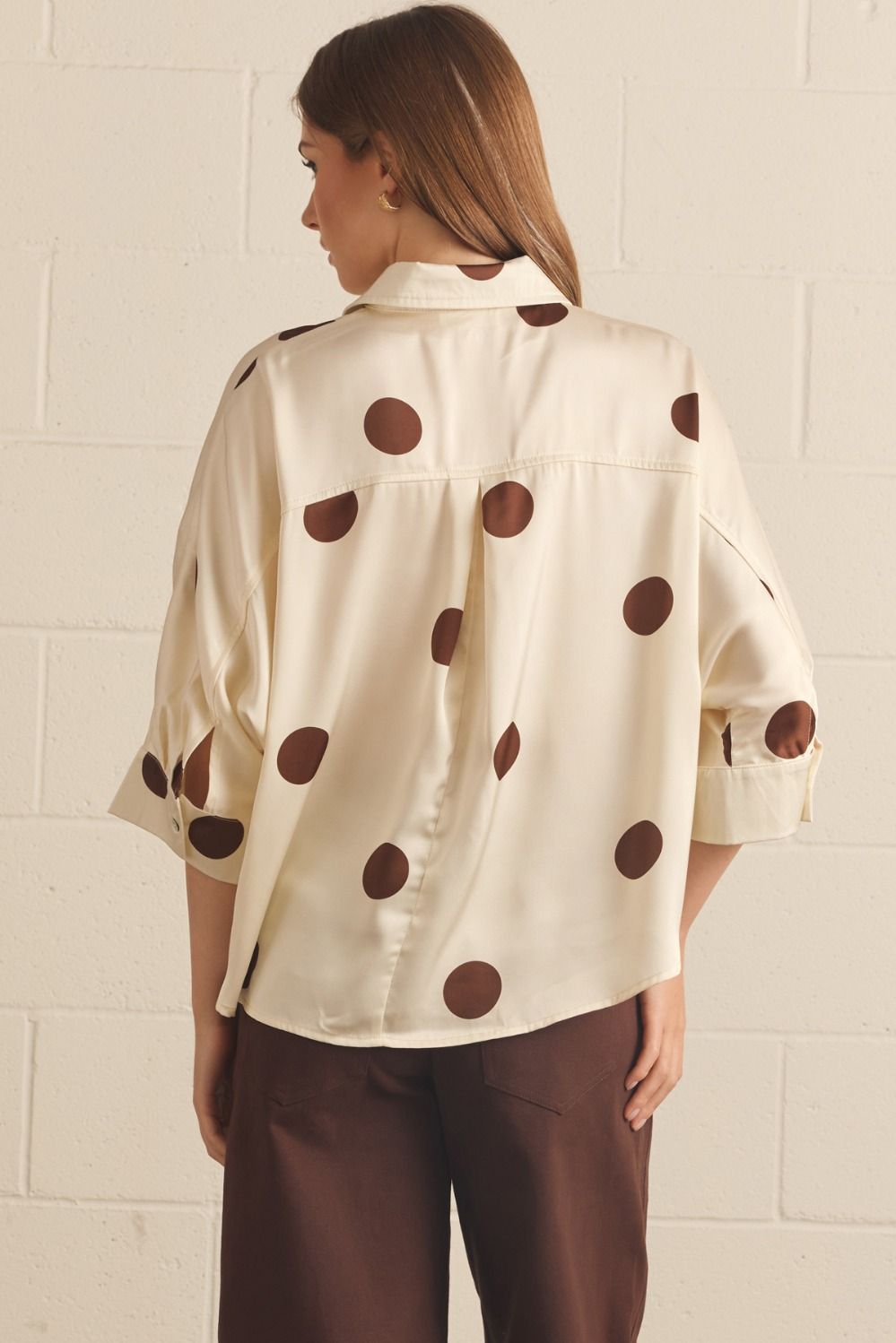 Polka Dot Collard Top