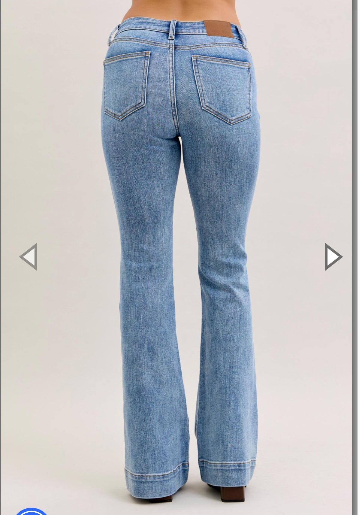 Mid Rise Flare Medium Blue Jeans-Judy Blue