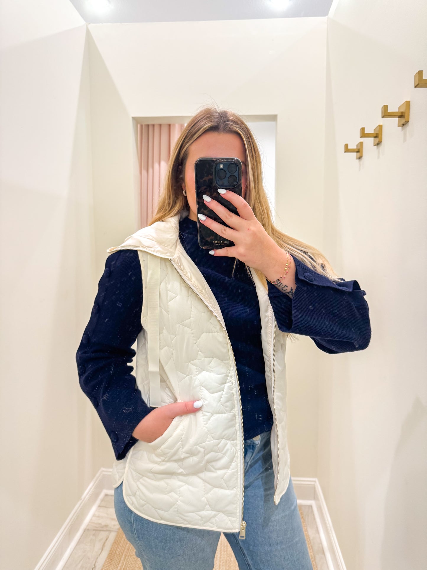 Short Stars Quilted Puffer Vest