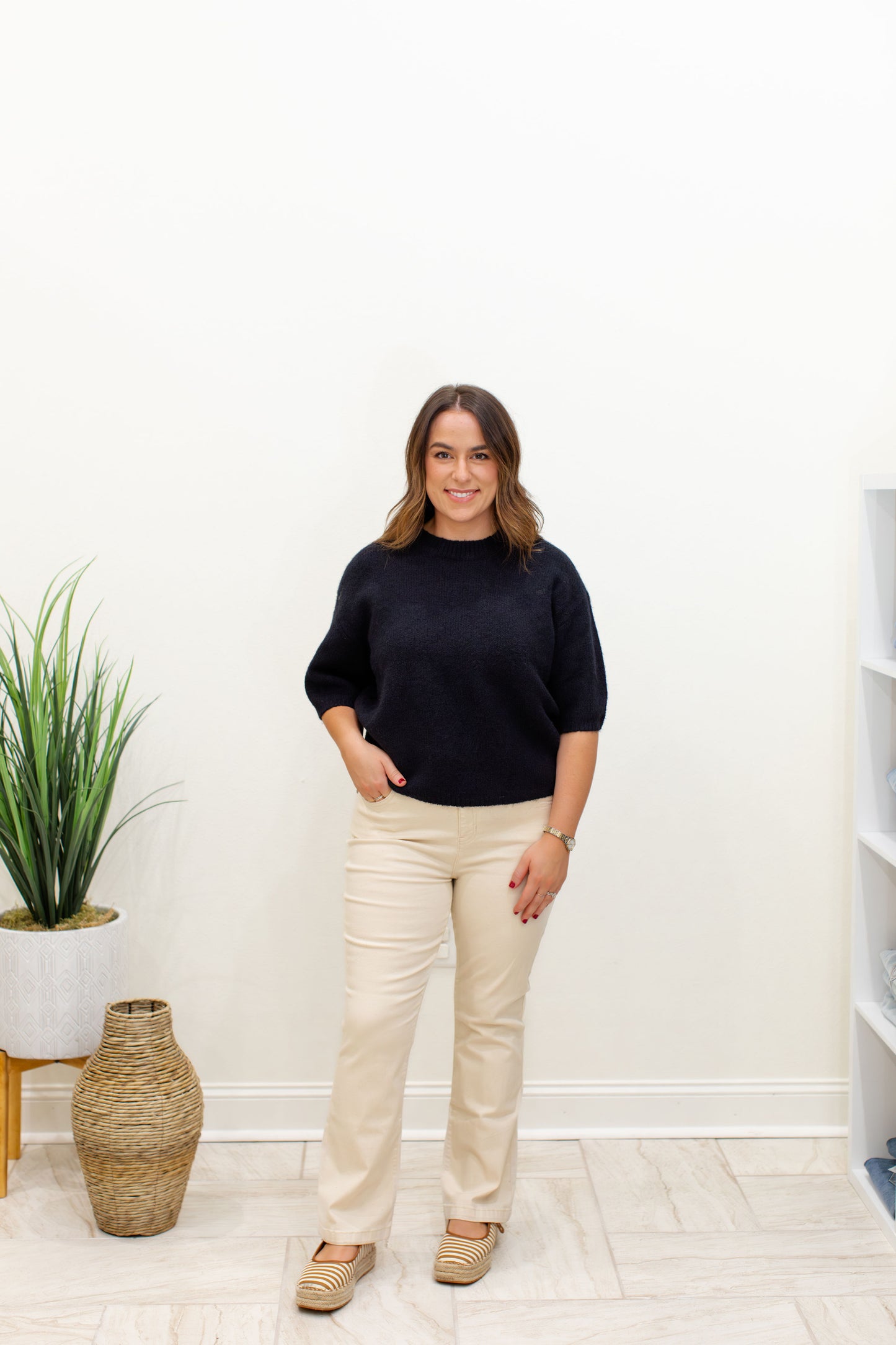 Moonlight Elbow Sleeve Balloon Shape Sweater