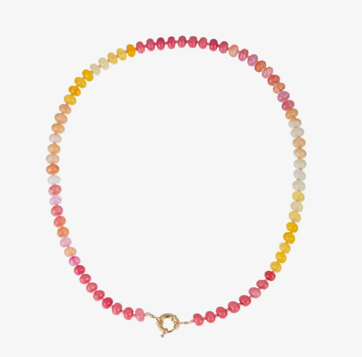 Natural Stone Semi-Precious Glass Necklace