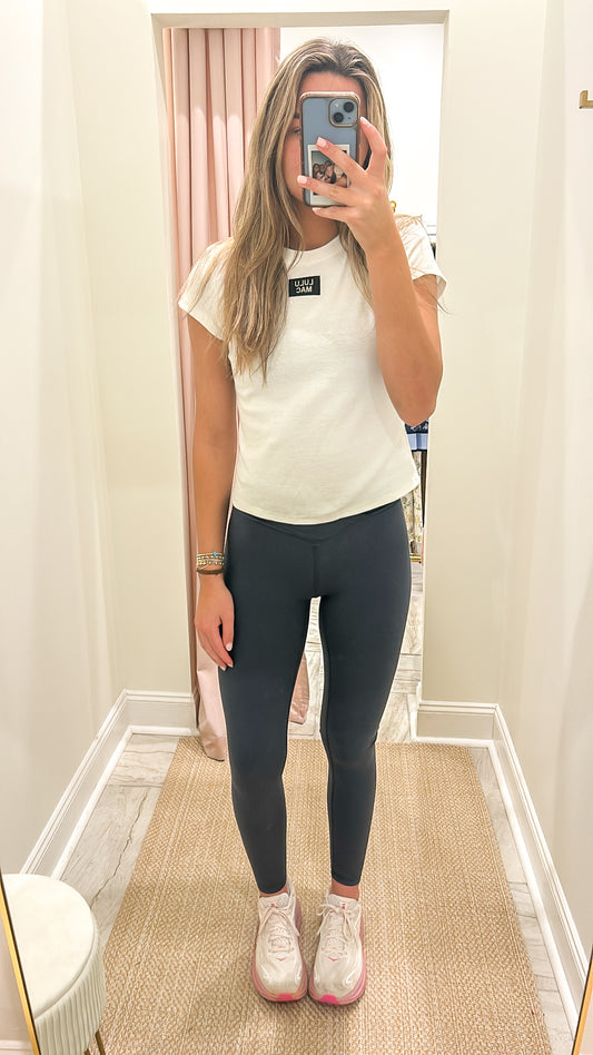 Charcoal High Rise Full Length V Shape Leggings