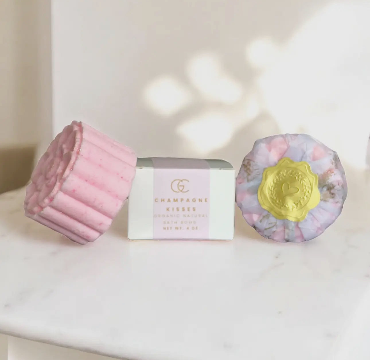 Champagne Kisses Melt Away Stress Coconut Milk Magnesium Bath Bombs