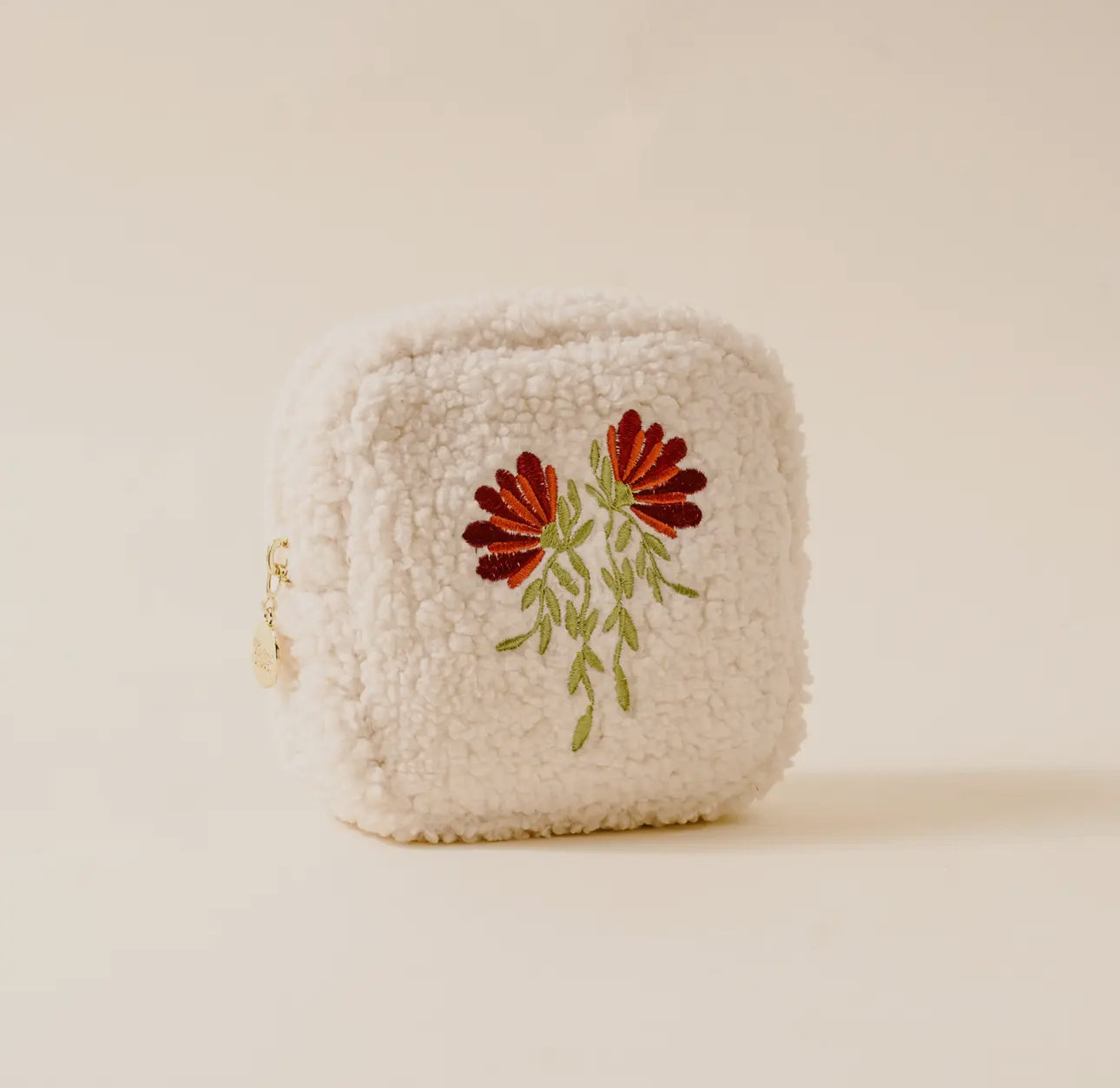 Square Fall Floral Teddy Pouch