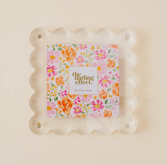 Clear Squared Scalloped Acrylic Frame