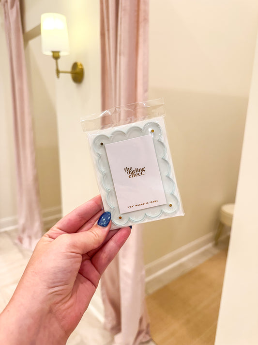 Mini Acrylic Picture Frame Magnet Pale Blue