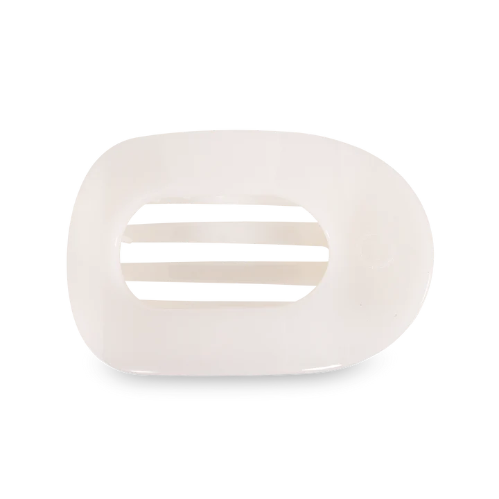 Coconut White Large Flat Round Clip