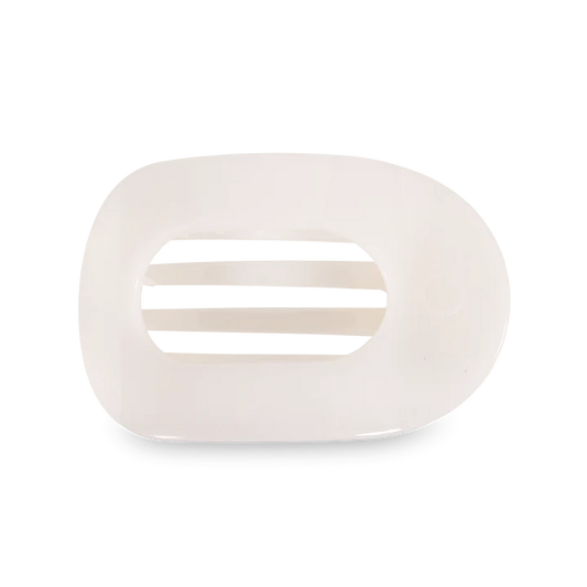 Coconut White Large Flat Round Clip