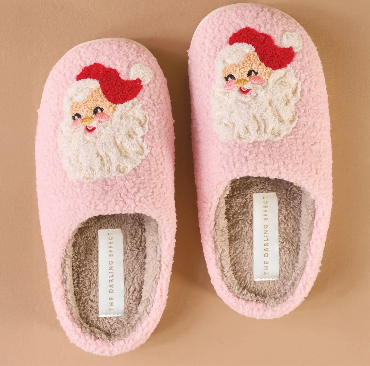 Fuzzy Santa Slippers